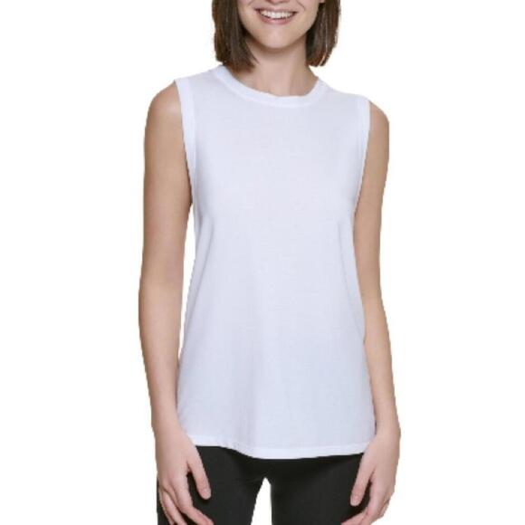 CALVIN KLEIN PERFORMANCE Womens White Moisture Wicking Sleeveless Tank top - Picture 4 of 6